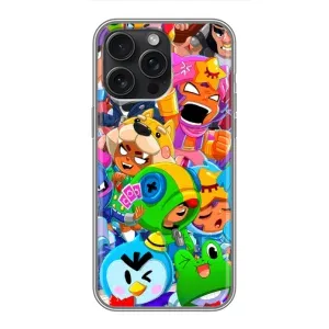 Чехол для iPhone 15 Pro Max Бравл Старс (VPrint) (герои Бравл Старс)