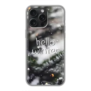 Новогодние, Праздничные Чехлы для iPhone 15 Pro Max - 2024 год (Hello winter)