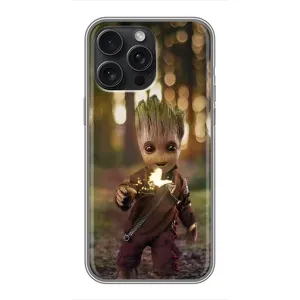 Чехол МАРВЕЛ для Айфон 15 Про Макс (AlphaPrint) (I am Groot)