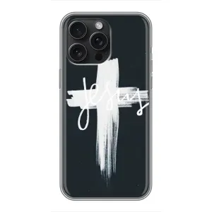 Чехол для iPhone 15 Pro Max (AlphaPrint) - (Христианские) (Иисус)