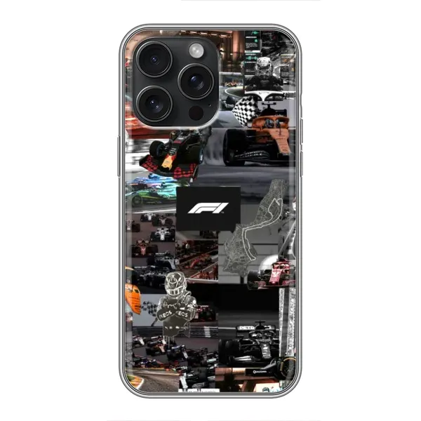 Чохол з принтом «Гоночний колаж Ф1» для iPhone 15 Pro Max Чохол з принтом «Гоночний колаж Ф1» для iPhone 15 Pro Max