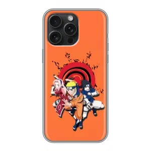 Naruto Anime Чехлы для Айфон 15 Про Макс (AlphaPrint) (команда Наруто)
