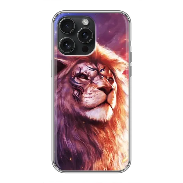 Чехол с принтом «Красочный Лев» для iPhone 15 Pro Max