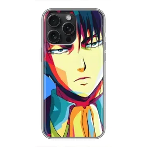 Чехлы Персонажи Аниме Наруто для iPhone 15 Pro Max (AlphaPrint) (Леви Аккерман)