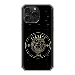 Чехлы VERSACE для Айфон 15 Про Макс (PREMIUMPrint) (Лого Версаче)