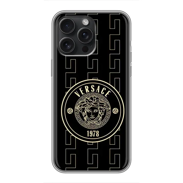 Чехол с принтом «Лого Версаче» для iPhone 15 Pro Max