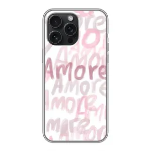 Чохол з розовим принтом для iPhone 15 Pro Max (Аморе любов)