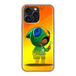 Чехол для iPhone 15 Pro Max Бравл Старс (VPrint) (Мальчик Леон)