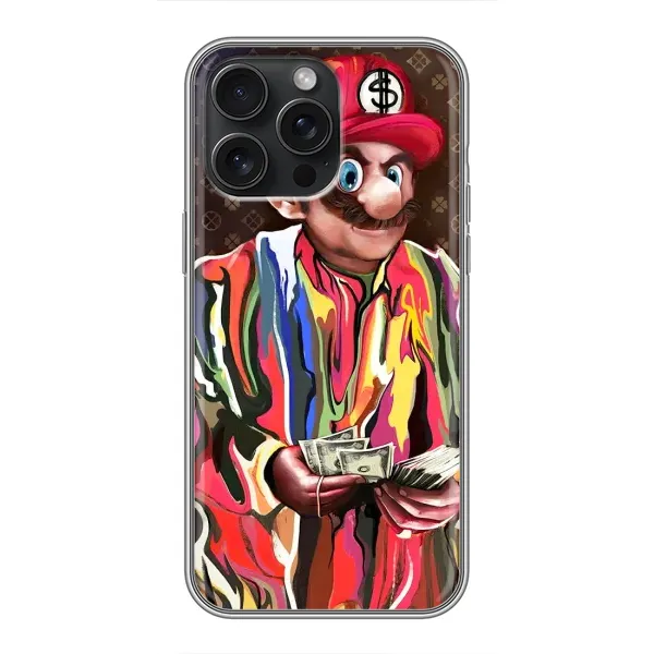 Чехол с принтом «Mario LV» для iPhone 15 Pro Max