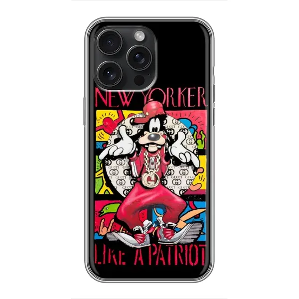 Чехол с принтом «Мультяшный Волк» для iPhone 15 Pro Max