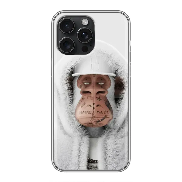 Чехол с принтом «обезьяна NFT в тату» для iPhone 15 Pro Max