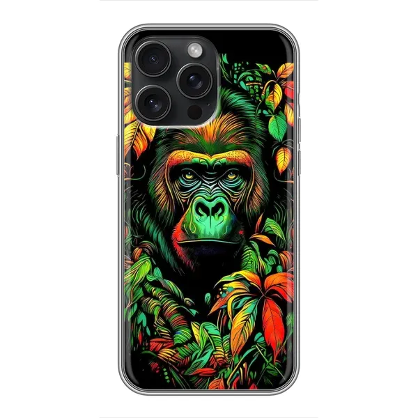 Чехол с принтом «Обезьяна в тропиках» для iPhone 15 Pro Max