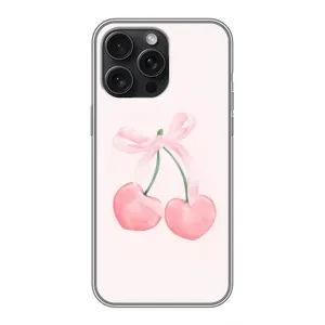 Чохол з розовим принтом для iPhone 15 Pro Max (Рожеві вишні)