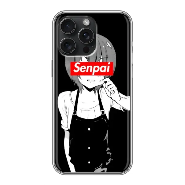 Чехол с принтом «Senpai» для iPhone 15 Pro Max