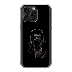 Чехлы на тему: Итачи Учиха для iPhone 15 Pro Max (AlphaPrint) (силуэт Итачи)