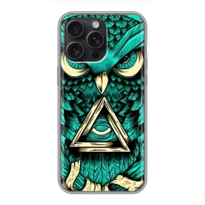 Чехол с птицами на iPhone 15 Pro Max (VPrint) (Сова с глазом)