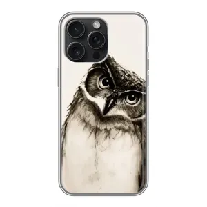 Чехол с птицами на iPhone 15 Pro Max (VPrint) (Сова)