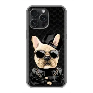 Чехлы с крутыми принтами для iPhone 15 Pro Max - (PREMIUMPrint) (Стильная собака)