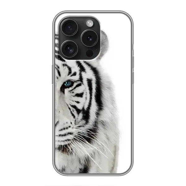 Чехол с принтом «Белый Тигр» для iPhone 15 Pro