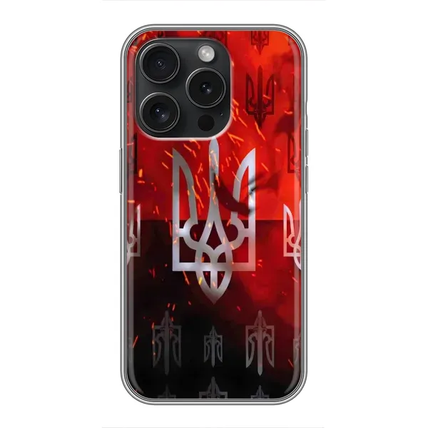 Чехол с принтом «ГЕРБ УПА» для iPhone 15 Pro