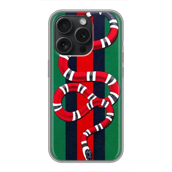 Чохол з принтом «Gucci змія» для iPhone 15 Pro