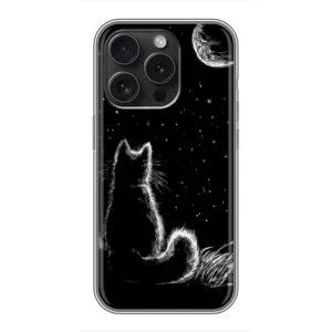 Чехол с принтом для iPhone 15 Pro (AlphaPrint) Модные коты