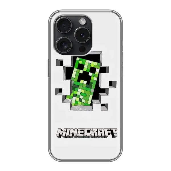 Чохол з принтом «кріпер Майнкрафт» для iPhone 15 Pro Чохол з принтом «кріпер Майнкрафт» для iPhone 15 Pro