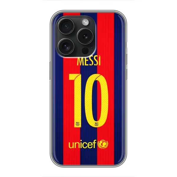 Чехол с принтом «Messi Barca 10» для iPhone 15 Pro