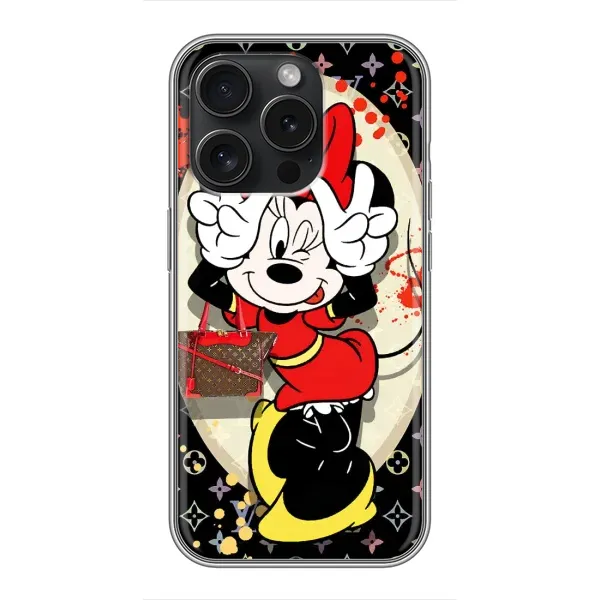 Чехол с принтом «Минни peace» для iPhone 15 Pro
