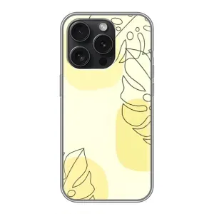 Силиконовый чехол с принтом в цветах на iPhone 15 Pro