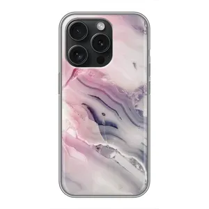 Мраморный чехол на iPhone 15 Pro (VPrint) (Пурпурный Мрамор)