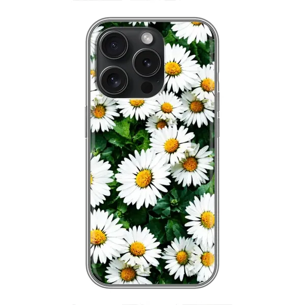 Чохол з принтом «Ромашки» для iPhone 15 Pro
