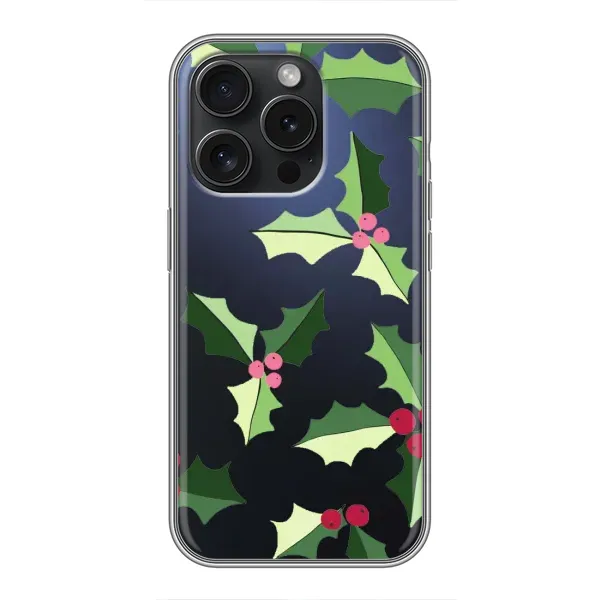 Чехол с принтом «Рождественский фон» для iPhone 15 Pro