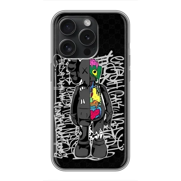 Чохол з принтом «Стиль Bearbrick» для iPhone 15 Pro