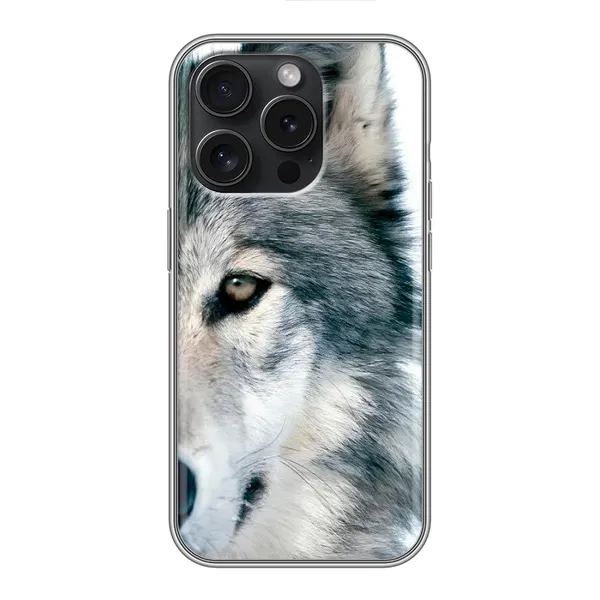 Чехол с принтом «Волк» для iPhone 15 Pro