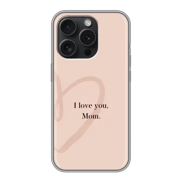Чехол с принтом «Сердце маме» для iPhone 15 Pro