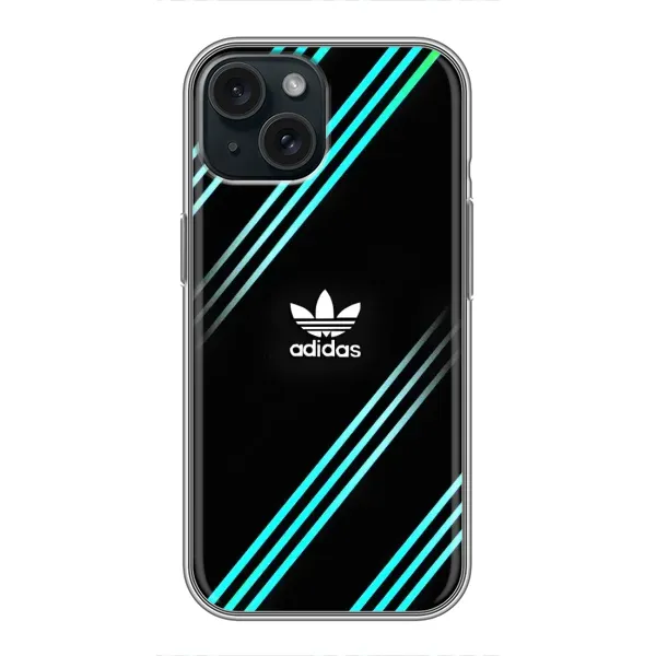 Чехол с принтом «Адидас с полосами» для iPhone 15