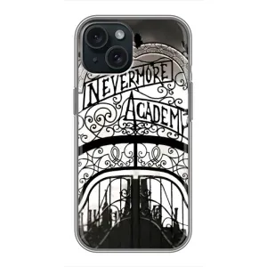 Чохол з дизайном Венздей 2 на iPhone 15 (Ворота Академії Невермор)