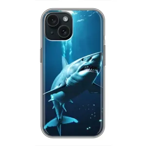 Чехол с принтом «Акула под водой» для iPhone 15