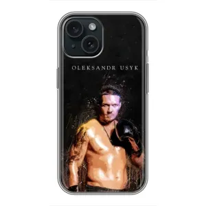Чохол з картинкою Олександр Усик для iPhone 15 (Боксер Олександр Усик)