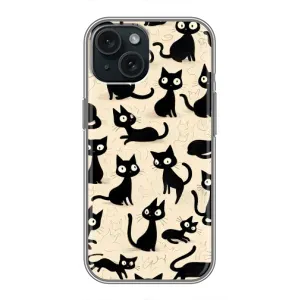 Чехол с рисунком кот на iPhone 15