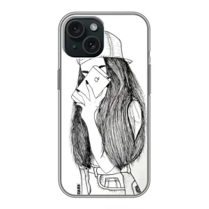 Чехол с печатью для iPhone 15 - (Мода) (AlphaPrint) (Фото девочки)