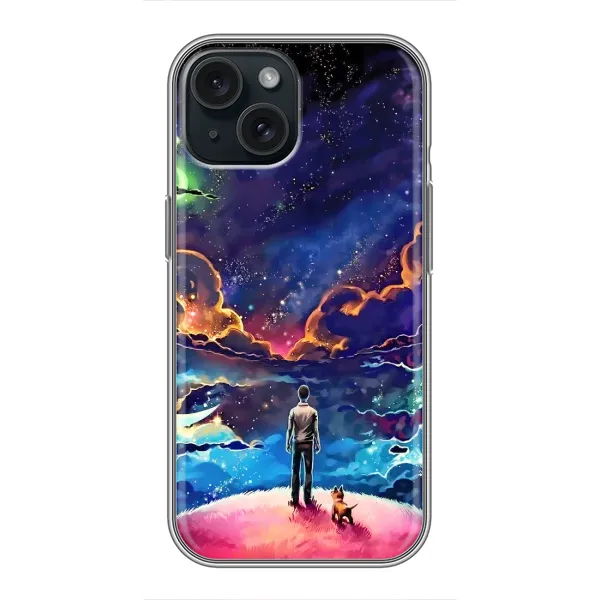 Чехол с принтом «Галактический вид» для iPhone 15 Чехол с принтом «Галактический вид» для iPhone 15