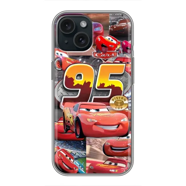 Чохол з принтом «Колаж Блискавка Маквін» для iPhone 15