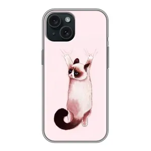 Чехол на Айфон 15 с Котами (VPrint) (Котик падает)
