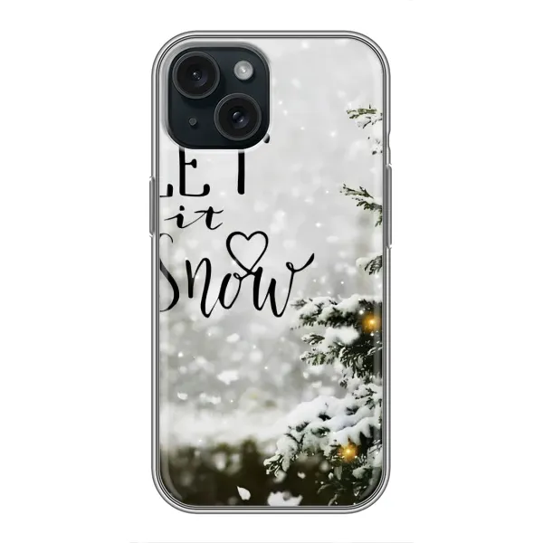 Чохол з принтом «Let it snow» для iPhone 15 Чохол з принтом «Let it snow» для iPhone 15