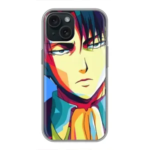 Чехлы Персонажи Аниме Наруто для iPhone 15 (AlphaPrint) (Леви Аккерман)