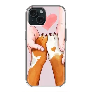 Чехлы с собаками для iPhone 15 (VPrint) (Любовь к собакам)