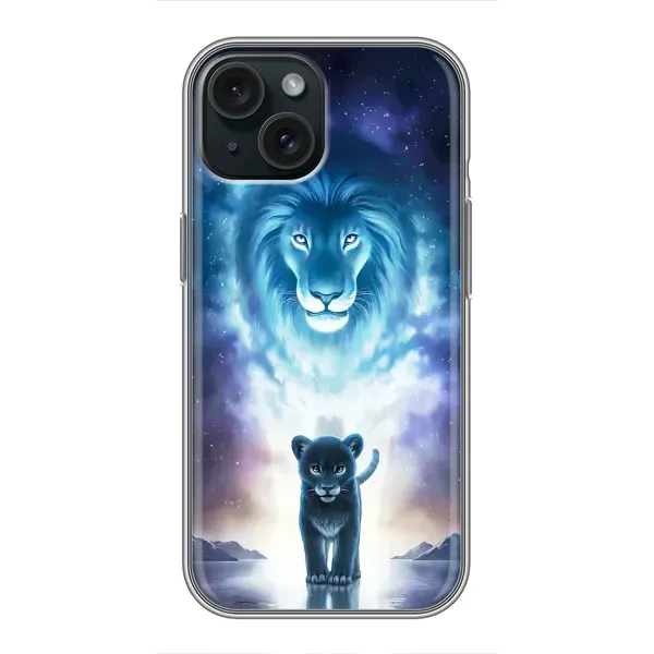 Чехол с принтом «Маленький лев» для iPhone 15