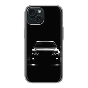 Чехол для Айфон 15 - с принтом БМВ (AlphaPrint) (Машина BMW)